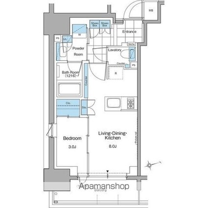 ルフォンプログレ本郷三丁目[1LDK/31.12m2]の間取図
