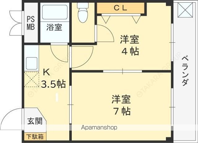 大宝枚岡グリーンヒルズの間取り写真