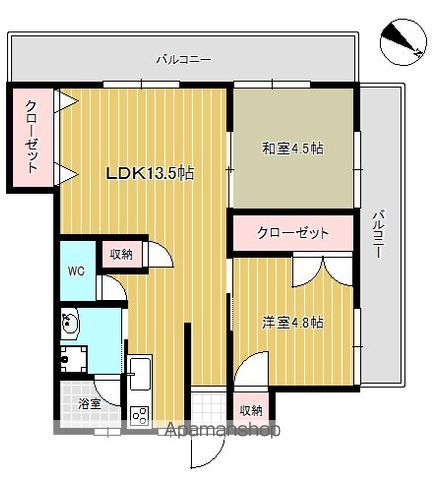 メゾンドブランシュ鴨池の間取り写真