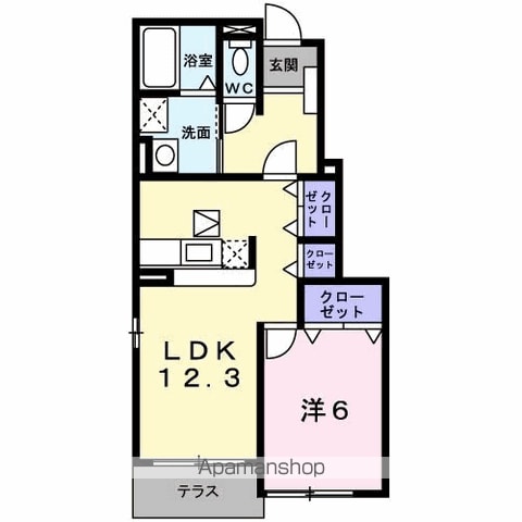 伊予鉄道環状線 本町六丁目駅 徒歩28分 2階建 築22年の間取り写真