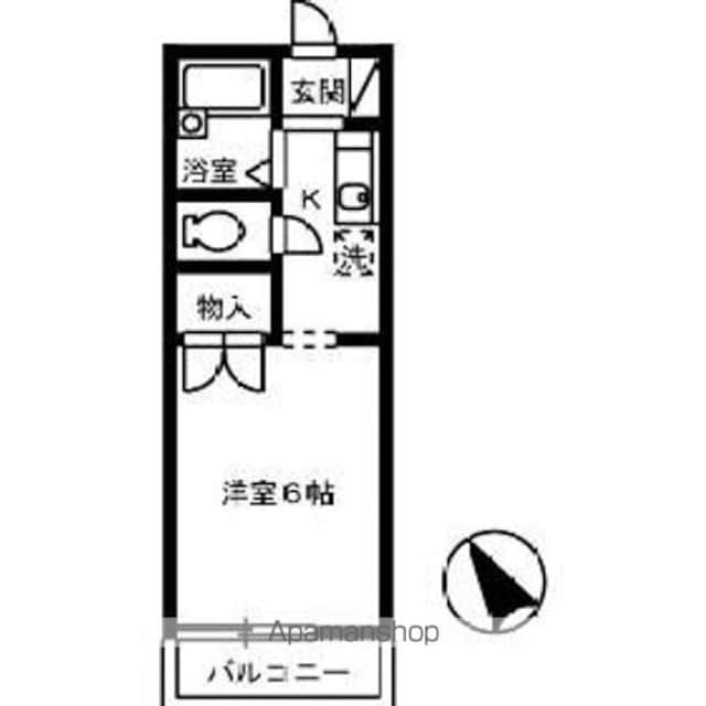 ヴァンセーヌ今村　Ａ棟[1K/20m2]の間取図