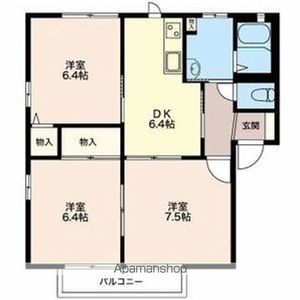 コーポ・トロモン[3DK/58.6m2]の間取図