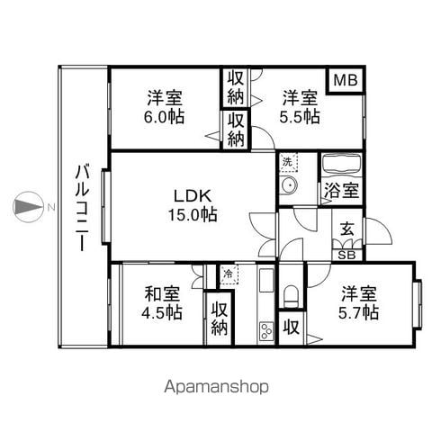 ローヤルマンション筑紫丘の間取り写真