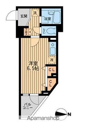 ドゥーエ西大島[1R/20.52m2]の間取図