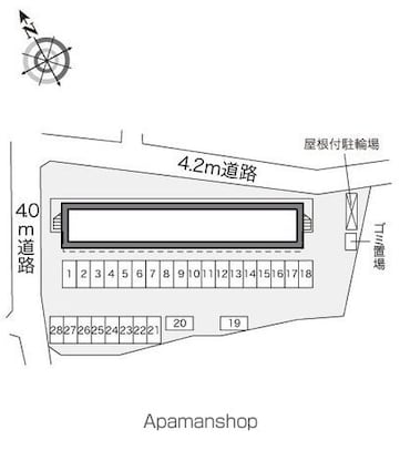 レオパレスＭＩＳＵＺＵ[1K/23.18m2]の配置図