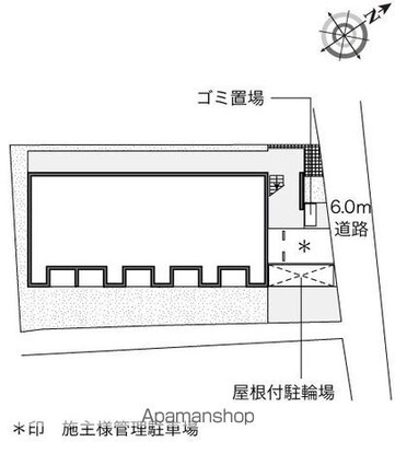 レオネクストグリーンハウス江波[1K/21.5m2]の配置図