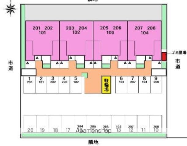 アポロニア　ポート 103 ｜ 千葉県印西市木下南１丁目1-4（賃貸アパート2LDK・1階・56.39㎡） その10