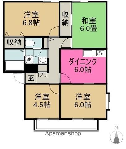 サンビレッジ一ツ橋 A棟の間取り写真