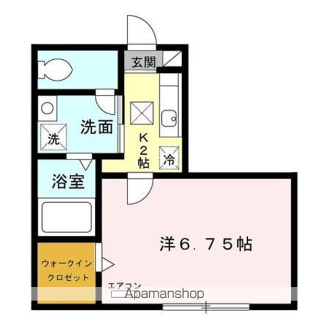 ポラリス　祖師谷[1K/23.94m2]の間取図
