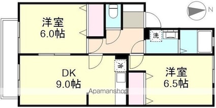 岡山県倉敷市玉島長尾[2DK/49.69m2]の間取図