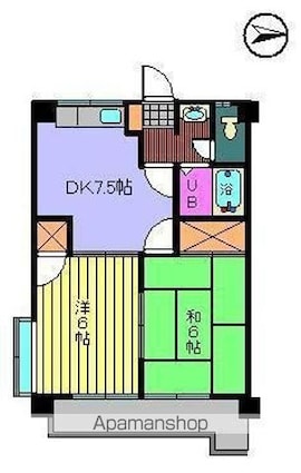 メゾン大塚[2DK/40.5m2]の間取図