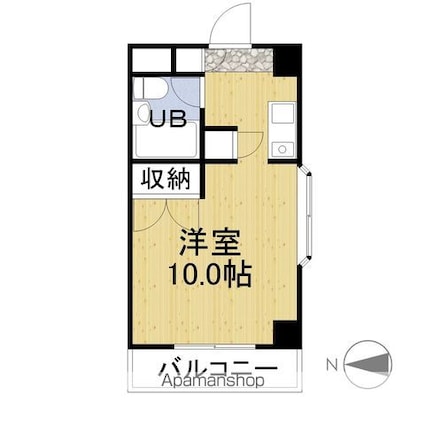 ゴールデンパーク豊島[1R/21.17m2]の間取図