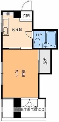 メゾン平井[1K/19.83m2]の間取図