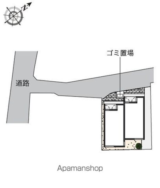 レオネクストソレビータＮ[1K/23.27m2]の配置図