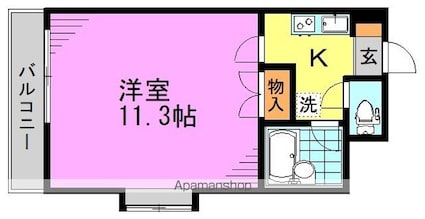 東京都杉並区堀ノ内３丁目[1K/29.97m2]の間取図