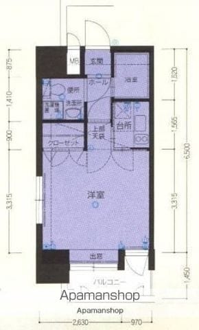 エステートモア天神STUDIOの間取り写真