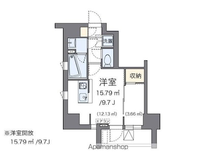 ＬＯＶＩＥ麻布十番[1R/26.16m2]の間取図