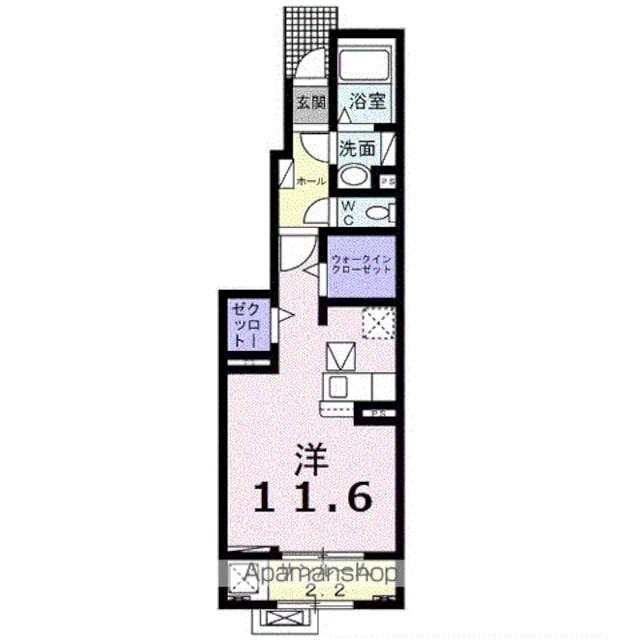 ヴィラ　ウィングＡ[1R/36.41m2]の間取図
