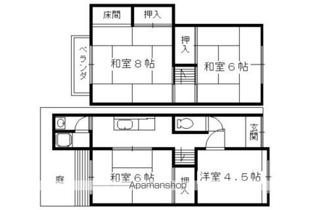 西賀茂大栗町貸家の間取り写真