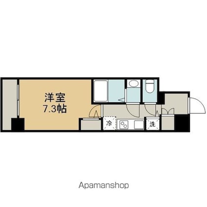 愛知県名古屋市中区上前津２丁目[1K/25.36m2]の間取図