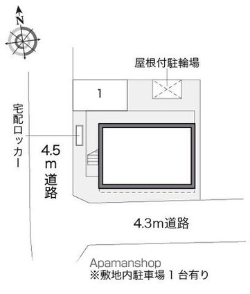 レオパレスサンクレスト[1K/20.28m2]の配置図