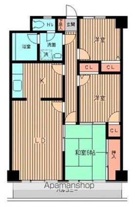 西葛西田中ビル[3LDK/70.38m2]の間取図