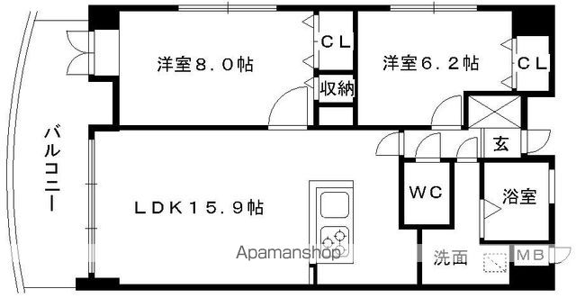 【アントゥール薬院の間取り】