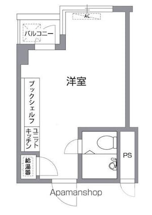 ロジマン西麻布[1R/19.31m2]の間取図