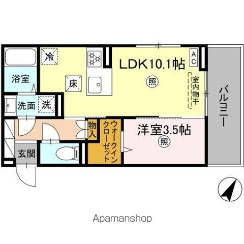 【トリシア博多麦野　弐番館の間取り】