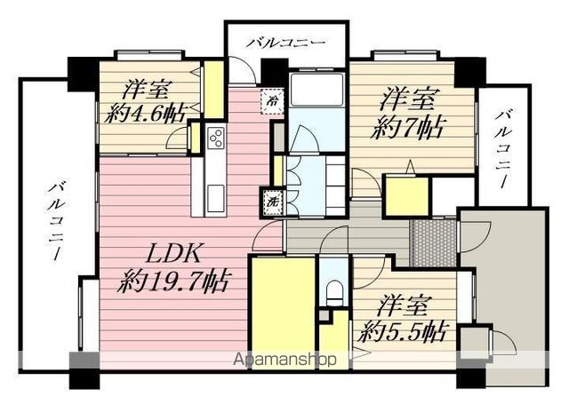 アクタス博多グランミライの間取り写真