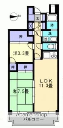 リジェール佐々木[1SLDK/56.4m2]の間取図