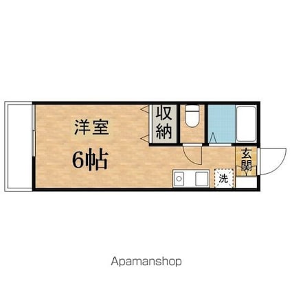 コーポたつみ[1R/19.9m2]の間取図