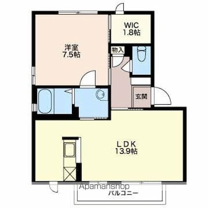 長野県長野市松岡２丁目[1LDK/50.04m2]の間取図