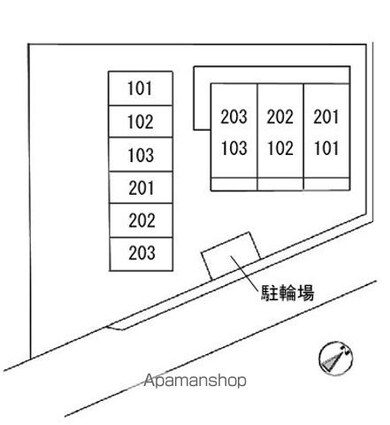 ライフコーポ[1K/24.85m2]の配置図