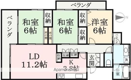 ＢＵＮＫＹＯ　３３[3LDK/83.43m2]の間取図