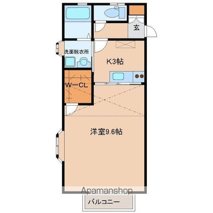 ＷＩＳＨ原町ノース[1K/32.21m2]の間取図