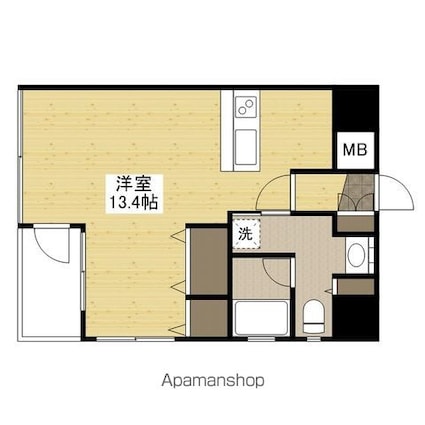 アインラウム[1R/31.77m2]の間取図