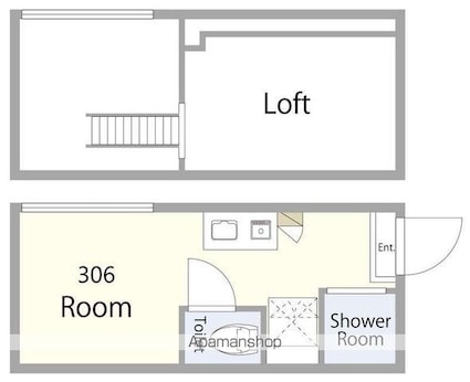 ＰＣＡ弁天町[1R/14.24m2]の間取図