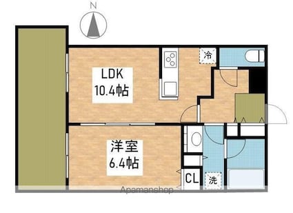 東京都国分寺市本町２丁目[1LDK/41.27m2]の間取図