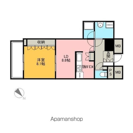 ＴＨＥ　ＴＯＫＹＯ　ＴＯＷＥＲＳ　ＭＩＤＴＯＷＥＲ[1LDK/51.78m2]の間取図