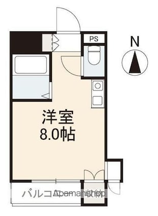 シャトレ・ル・ヴェルデェ[1R/20.52m2]の間取図