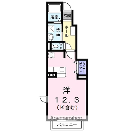 メルベーユＫ　Ｄ[1R/33.15m2]の間取図