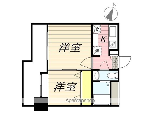 【福岡市中央区薬院のマンションの間取り】