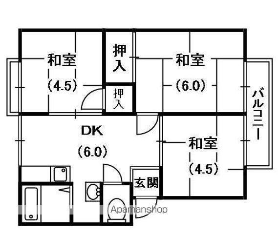 石橋ハイツの間取り写真