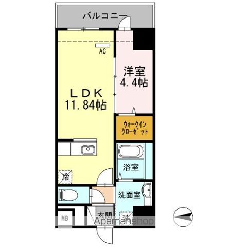 墨田区吾妻橋のマンションの間取り