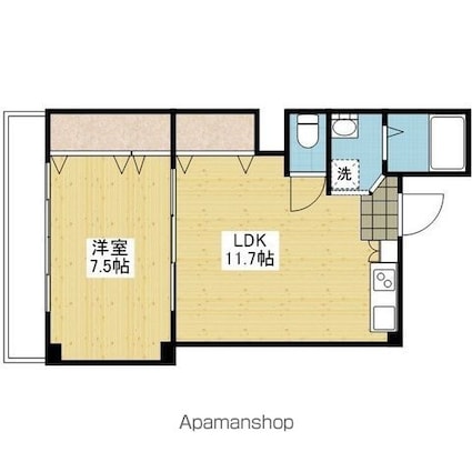 アルトルーフⅡ[1LDK/39.6m2]の間取図