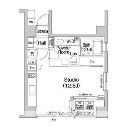 コンフォリア池袋[1R/32.82m2]の間取図