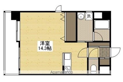 シティハイツ西霞[1R/36m2]の間取図
