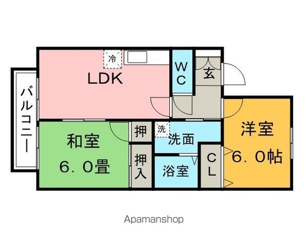 クレール津福Ⅱの間取り