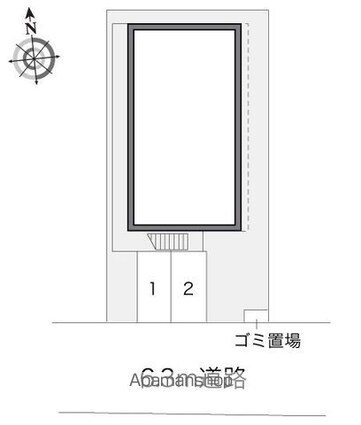 レオパレスＳＨＯＵ[1K/19.87m2]の配置図
